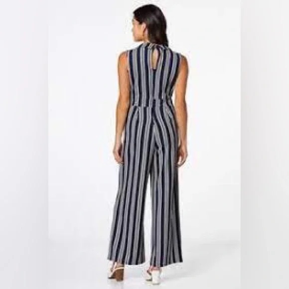 Cato Pants & Jumpsuits Cato Petite Gold Chain Jumpsuit Pitch Navy